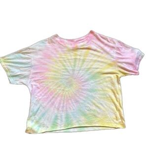 Pastel Tie-Dye Crop Short Sleeve Tee